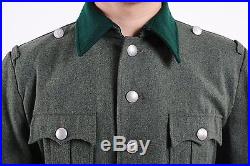 Men's Wwii German M36 Office Wool Field Uniform Tunic And Breeches Field L