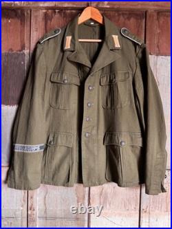 Mens WWII German Wehrmacht M40 Tropical Tunic DAK Rare Militaria Jacket