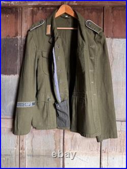 Mens WWII German Wehrmacht M40 Tropical Tunic DAK Rare Militaria Jacket