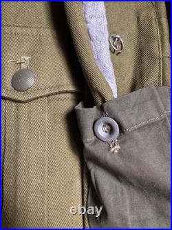 Mens WWII German Wehrmacht M40 Tropical Tunic DAK Rare Militaria Jacket