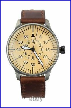 Mil-Tec Luftwaffe Me109 Aviator Vintage German WW2 Flieger Pilot Mens Watch