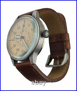 Mil-Tec Luftwaffe Me109 Aviator Vintage German WW2 Flieger Pilot Mens Watch