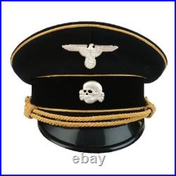 Mil-Tec WW2 German Army Elite Officer Peaked Generals Visor Cap Gold Piping