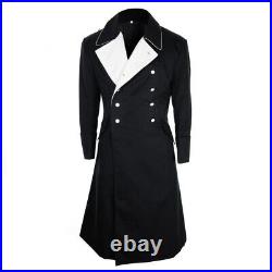 NEW WW2 German M32 Black Wool Generals Long Coat High Quality