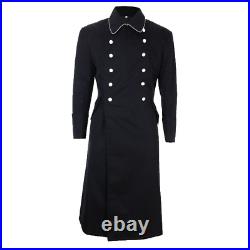 NEW WW2 German M32 Black Wool Generals Long Coat High Quality