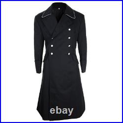 NEW WW2 German M32 Wool Greatcoat Black Wool Generals Long Coat High Quality