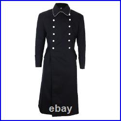 NEW WW2 German M32 Wool Greatcoat Black Wool Generals Long Coat High Quality