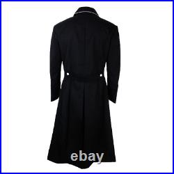NEW WW2 German M32 Wool Greatcoat Black Wool Generals Long Coat High Quality