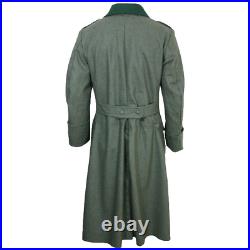 NEW WW2 German M36 Wool Green Greatcoat Generals Long Coat High Quality