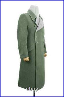NEW WW2 German M37 Wool Green Greatcoat Generals Long Coat High Quality