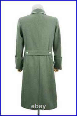 NEW WW2 German M37 Wool Green Greatcoat Generals Long Coat High Quality