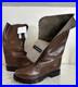 NEW WW2 German Michartin FLIGHT BOOTS Brown Leather Rubber Soles 9.5 Reenactment