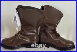 NEW WW2 German Michartin FLIGHT BOOTS Brown Leather Rubber Soles 9.5 Reenactment