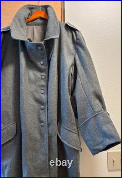 NEW WWII GERMAN Wehrmacht NCO OVERCOAT GREATCOAT-XL 58R with Field Cap & Gloves