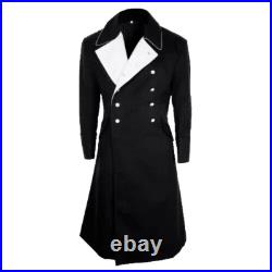 New German M32 Gabardine Generals Black Coat WW2 Repro Great Trench Jacket Army