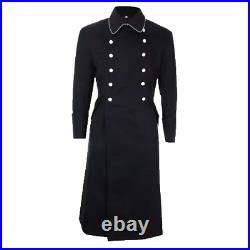 New German M32 Gabardine Generals Black Coat WW2 Repro Great Trench Jacket Army