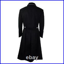 New German M32 Gabardine Officer Coat WW2 Repro Great Trench Black Army Jacket