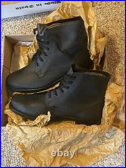 New Hessen-Antique German hobnail low boots ankle boots black leather & gaiters