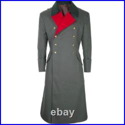 New Man's German M36 General long Coat WW2 Repro Army Great trench Long Jacket