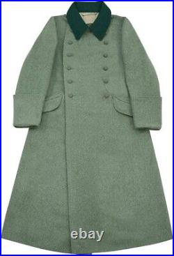 New WW2 German M36 Wool Great Coat Repro Trench Over Army Field Grey