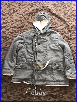 New WWII German Mouse Grey Reversible Winter Parka XL REDUCED