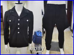 Only SIZE L GERMAN ELITE M32 BLACK WOOL TUNIC AND BREECHES
