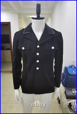 Only SIZE L GERMAN ELITE M32 BLACK WOOL TUNIC AND BREECHES