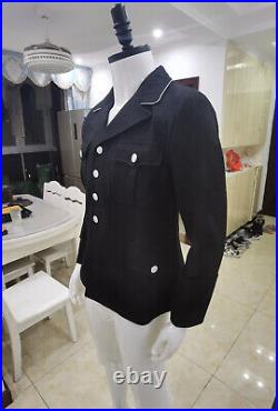 Only SIZE L GERMAN ELITE M32 BLACK WOOL TUNIC AND BREECHES