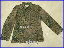 Only SIZE XXL GERMAN ARMY LINEN HBT DOT 44 PEA CAMO M43 FIELD TUNIC & TROUSERS