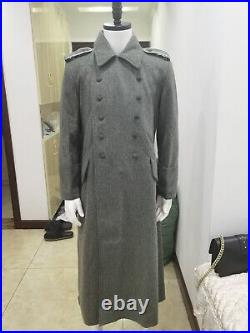 Only Size L German Army M40 Field Grey Green Wool Greatcoat Coat