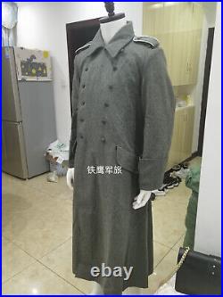Only Size XL German Army M40 Field Grey Green Wool Greatcoat Coat