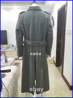Only Size XL German Army M40 Field Grey Green Wool Greatcoat Coat