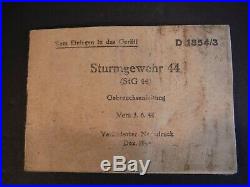 Original German Booklet Sturmgewehr Stg44 44 D1854/3 Dez (dec) 1944 Wwii 2