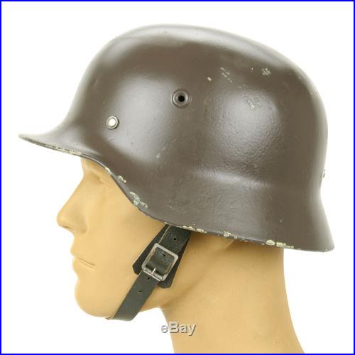 Original German M40 WWII Type Steel Helmet- Finnish M40/55, Size 56cm, US 7