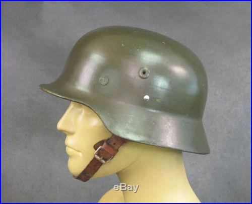 Original German M40 WWII Type Steel Helmet- Finnish M40/55, Size 58cm, US 7 1/4
