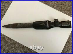 Original German Ww2 Rifle Bayonet With Scabbard + Frog