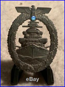 Original! Kriegsmarine High Seas Badge Rare Maker