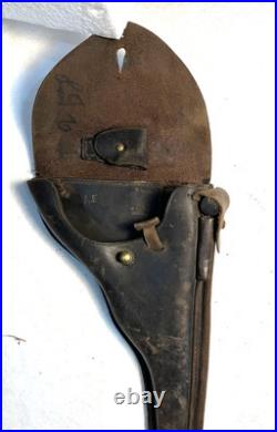 Original Pre-WWI Portuguese 3rd Model 1909 Manuel II M2 P. 08 Luger Black Leather
