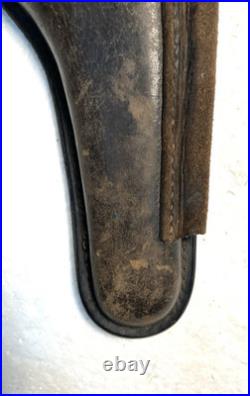 Original Pre-WWI Portuguese 3rd Model 1909 Manuel II M2 P. 08 Luger Black Leather