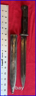 Original WW2 Era German K 98 Commercial, Unmarked Bayonet & Scabbard
