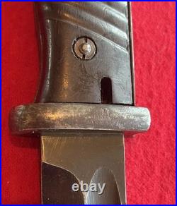 Original WW2 Era German K 98 Commercial, Unmarked Bayonet & Scabbard Original WW2 Era German K 98 Commercial, Unmarked Bayonet & Scabbard