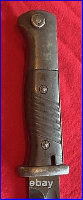 Original WW2 Era German K 98 Commercial, Unmarked Bayonet & Scabbard