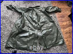 Original WW2 Era German Kradmantel Motorcyclist Rubberized Raincoat (Size 36)