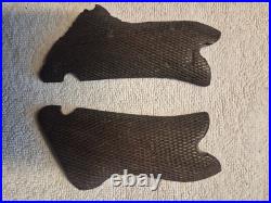 Original WW 1/II P08 German Luger Checkered Pistol Wooden Grips