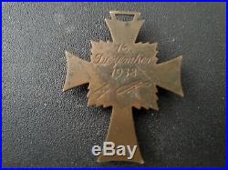 Original World War II Mother's Cross Medal of Honor 1938 Germany