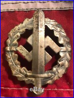 Original Ww2 German SA Silver Sports / Defense Badge WWII