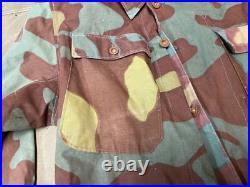 Original Wwii German Waffen Italian Camo Combat Field Overalls-large 36 Waist