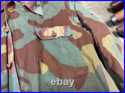 Original Wwii German Waffen Italian Camo Combat Field Overalls-large 36 Waist