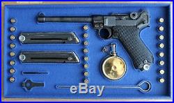 PISTOL GUN PRESENTATION CUSTOM DISPLAY CASE BOX for LUGER P08 NAVY 6 inch
