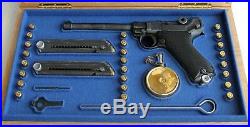 PISTOL GUN PRESENTATION CUSTOM DISPLAY CASE BOX for LUGER P08 NAVY 6 inch